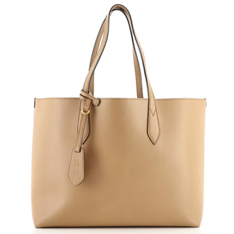 Burberry Reversible Tote Haymarket Coated Canvas and Leather Medium