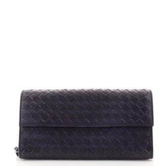 Bottega Veneta Flap Wallet Intrecciato Leather Long