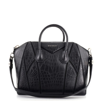 Givenchy Antigona Bag Patchwork Crocodile Embossed Leather Medium