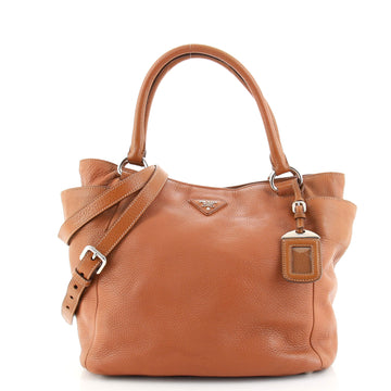 Prada Side Pocket Convertible Tote Vitello Daino Large