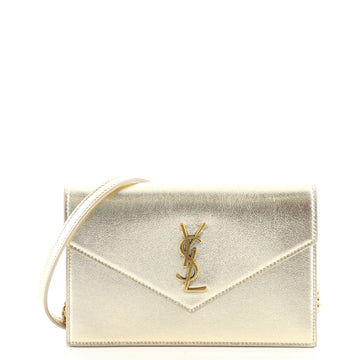 Saint Laurent Classic Monogram Wallet on Chain Leather Small