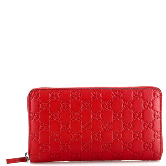 Gucci Signature Zip Around Wallet Guccissima Leather