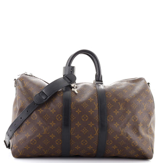 Louis Vuitton Keepall Bandouliere Bag Macassar Monogram Canvas 45