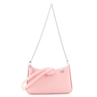 Louis Vuitton Easy Pouch on Strap, Pink Epi Leather, New in