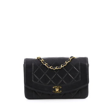 Chanel Vintage Diana Flap Bag Quilted Lambskin Small Black
