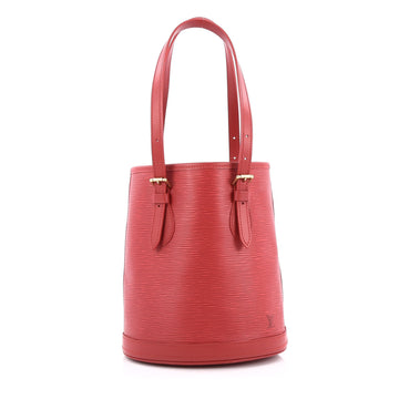 Louis Vuitton Petit Bucket Bag Epi Leather Red
