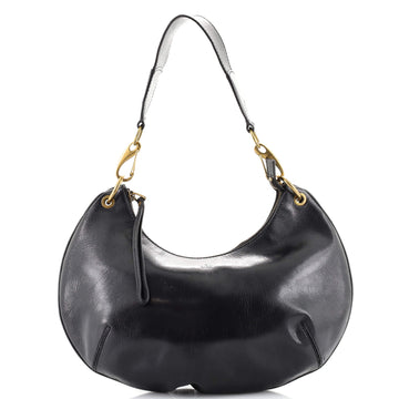 Gucci Vintage Half Moon Zip Hobo Leather Medium