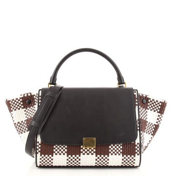 Celine Trapeze Bag Woven Leather Medium