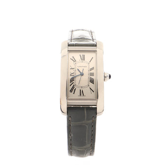 Cartier Tank Americaine Automatic Watch Stainless Steel and Alligator 23