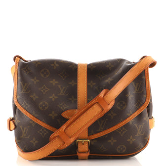 Louis Vuitton Saumur Handbag Monogram Canvas 30