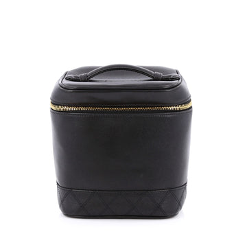 Chanel Cosmetic Case Lambskin Tall Black