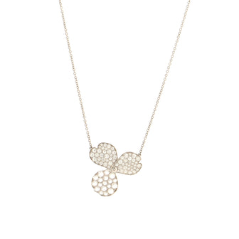 Tiffany & Co. Paper Flowers Pendant Necklace Platinum with Pave Diamonds Large