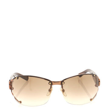 Gucci Interlocking G Rimless Shield Sunglasses Acetate with Metal