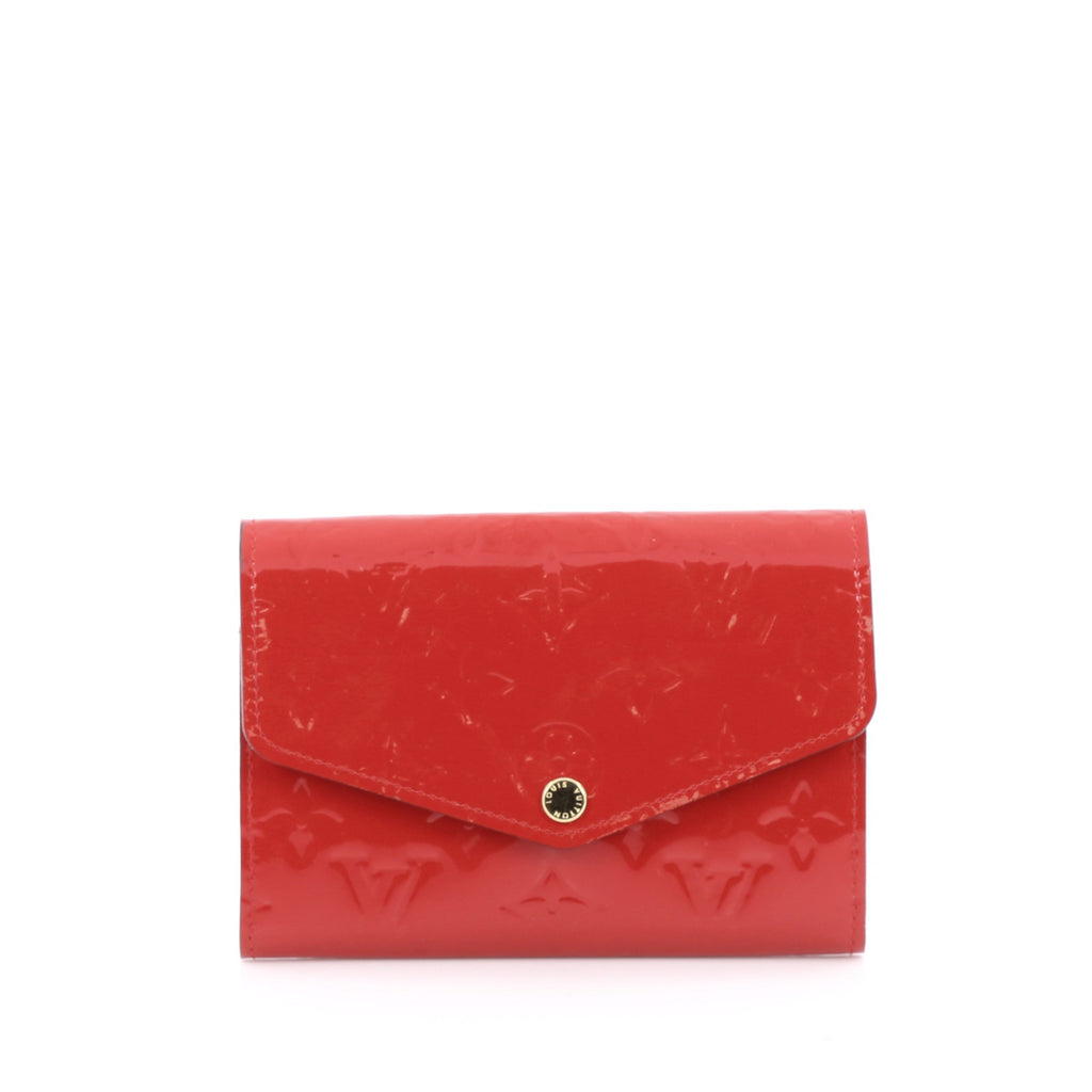 Buy Louis Vuitton Compact Sarah Wallet Monogram Vernis Red 1459903