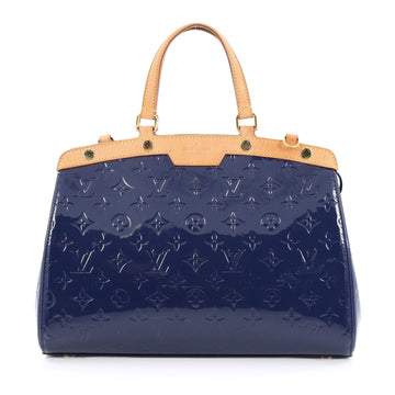 Louis Vuitton Brea Handbag Monogram Vernis MM Blue