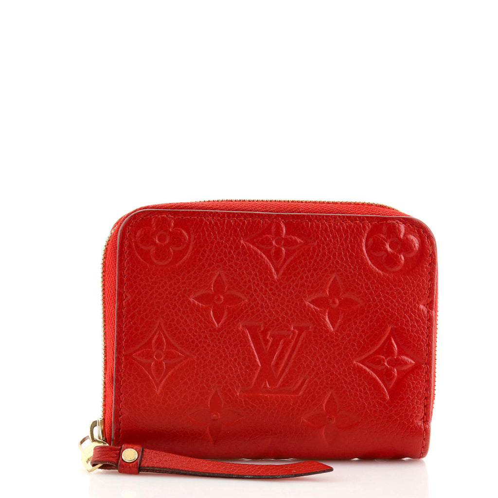 Louis Vuitton Zippy Coin Purse Monogram Empreinte Leather Red 1460111