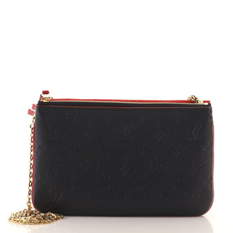Louis Vuitton Double Zip Pochette Monogram Empreinte Leather