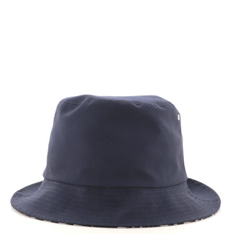 Christian Dior Teddy D Reversible Bucket Hat Cotton and Oblique Canvas