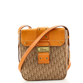 Christian Dior Vintage Flap Messenger Diorissimo Canvas with Leather Small