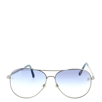 Chanel Pilot Summer Aviator Sunglasses Metal with Calfskin