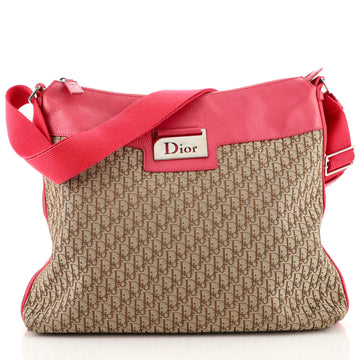 Christian Dior Vintage Street Chic Messenger Bag Diorissimo Canvas and Leather Medium
