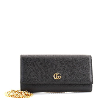 Gucci GG Marmont Continental Chain Wallet Leather