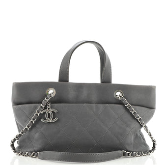 Chanel Timeless CC Charm Tote Quilted Caviar Large