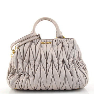 Miu Miu Convertible Tote Matelasse Leather Medium