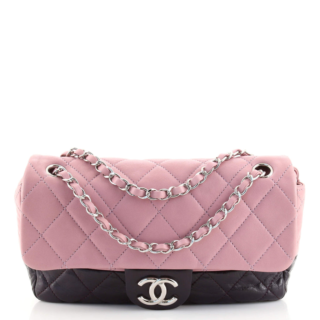 Chanel Bicolor CC Chain Flap Bag Quilted Lambskin Medium Multicolor 1460984