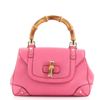 Gucci Bamboo Top Handle Bag Leather Medium