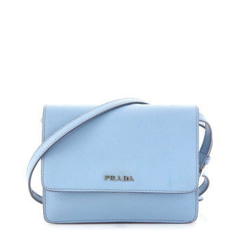 Prada Wallet on Strap Saffiano Leather Small