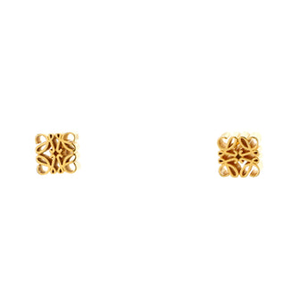 Loewe Anagram Stud Earrings Gold Plated Sterling Silver