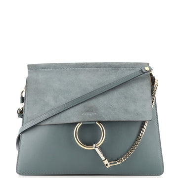 Chloe Faye Shoulder Bag Leather and Suede Medium