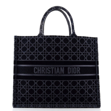 Christian Dior Book Tote Cannage Embroidered Velvet