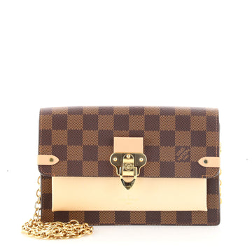 Louis Vuitton Vavin Chain Wallet NM Damier with Leather