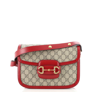 Gucci Horsebit 1955 Shoulder Bag GG Coated Canvas Small