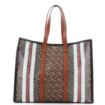 Burberry Open Tote Monogram E-Canvas Large