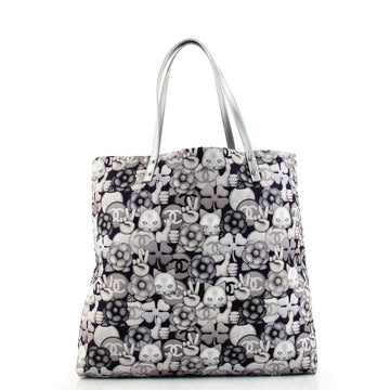 Chanel Emoticon Shopping Tote Printed Nylon Small