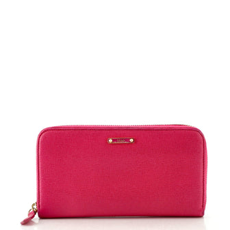 Fendi Zip Around Wallet Leather Long