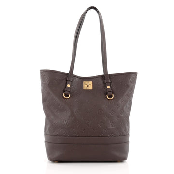 Louis Vuitton Citadine Handbag Monogram Empreinte Leather PM Brown