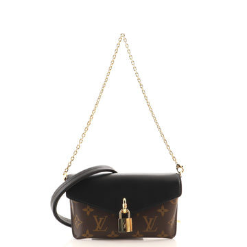Louis Vuitton Padlock on Strap Handbag Monogram Canvas and Leather