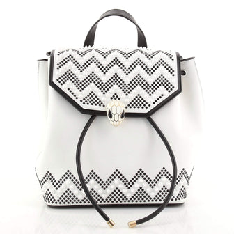Bvlgari Nicholas Kirkwood Serpenti Forever Backpack Studded Leather Medium