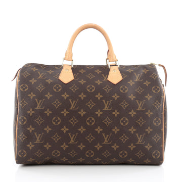 Louis Vuitton Speedy Handbag Monogram Canvas 35 Brown