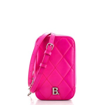 Balenciaga B. Dot Phone Holder Quilted Leather