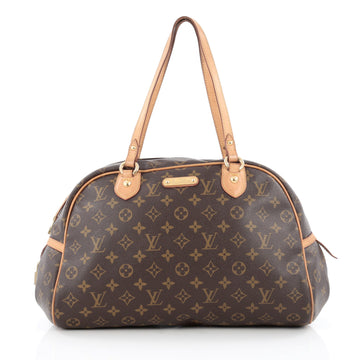 Louis Vuitton Montorgueil Handbag Monogram Canvas GM Brown