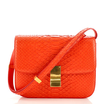 Celine Classic Box Bag Python Medium
