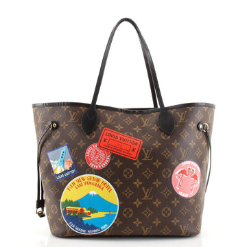 Louis Vuitton Neverfull NM Tote Limited Edition World Tour Monogram Canvas MM