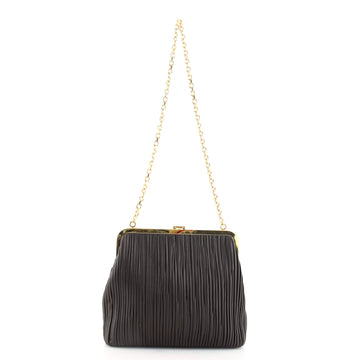 Mark Cross Susanna Shoulder Bag Pleated Leather
