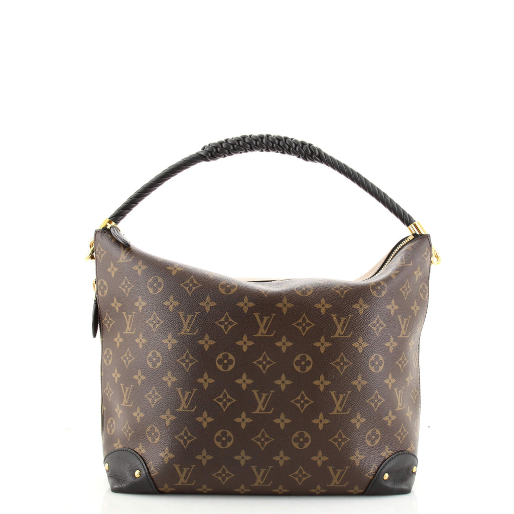 Louis Vuitton Triangle Softy Bag Reverse Monogram Canvas Brown 1465281