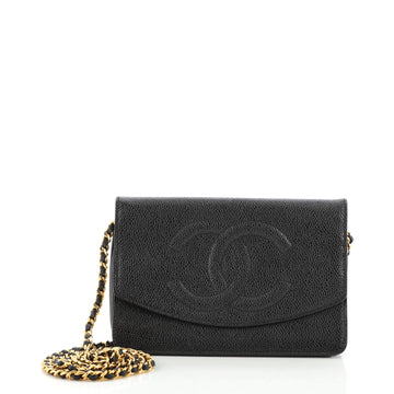 Chanel Vintage Timeless Wallet on Chain Caviar